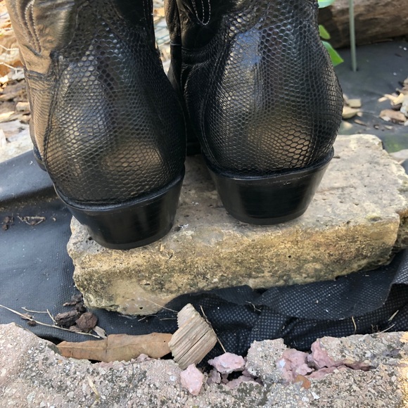 El General Western Teju Lizard Leather Boots Size W-8 M-6.5 - Picture 7 of 12